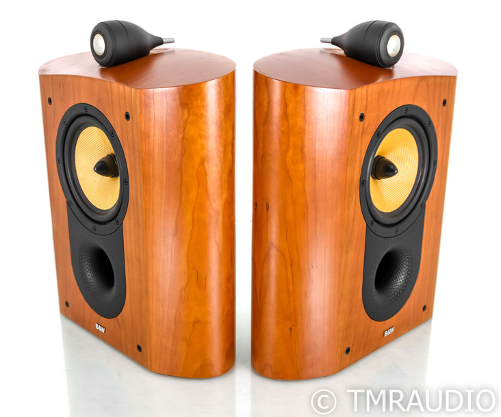 B&W Nautilus SCM1 Surround Speakers; SCM-1; Cherry Pair w/ Wall Mounts