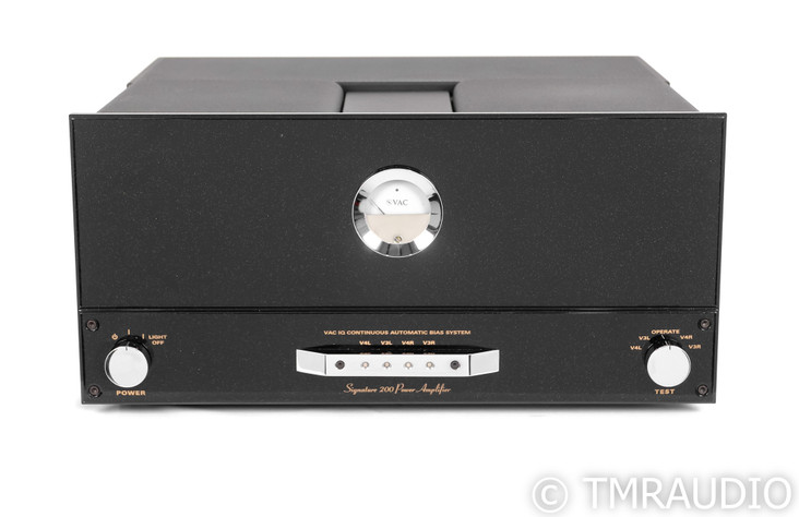VAC Signature 200 iQ Stereo Tube Power Amplifier; 200iQ; Black (SOLD)