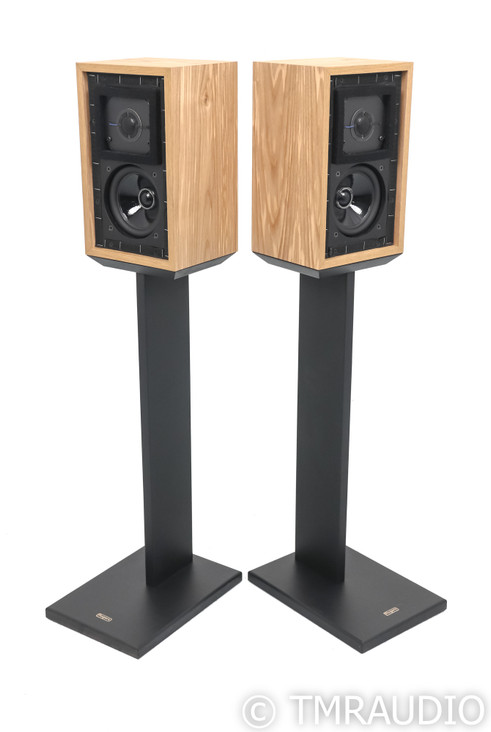 Rogers LS3/5A Bookshelf Speakers; Olive Pair w/ Stands