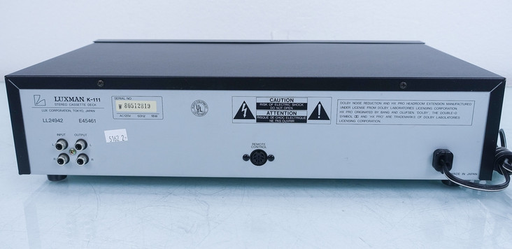 Luxman K-111 Stereo Cassette Deck / Tape Recorder