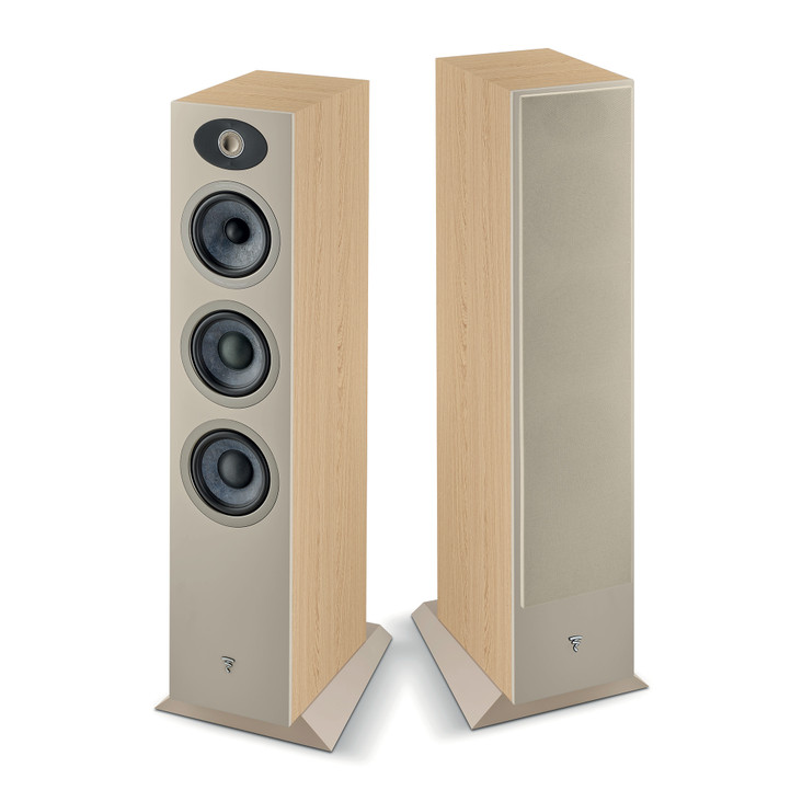 Focal Theva No. 2 Floorstanding Speakers, light wood pair