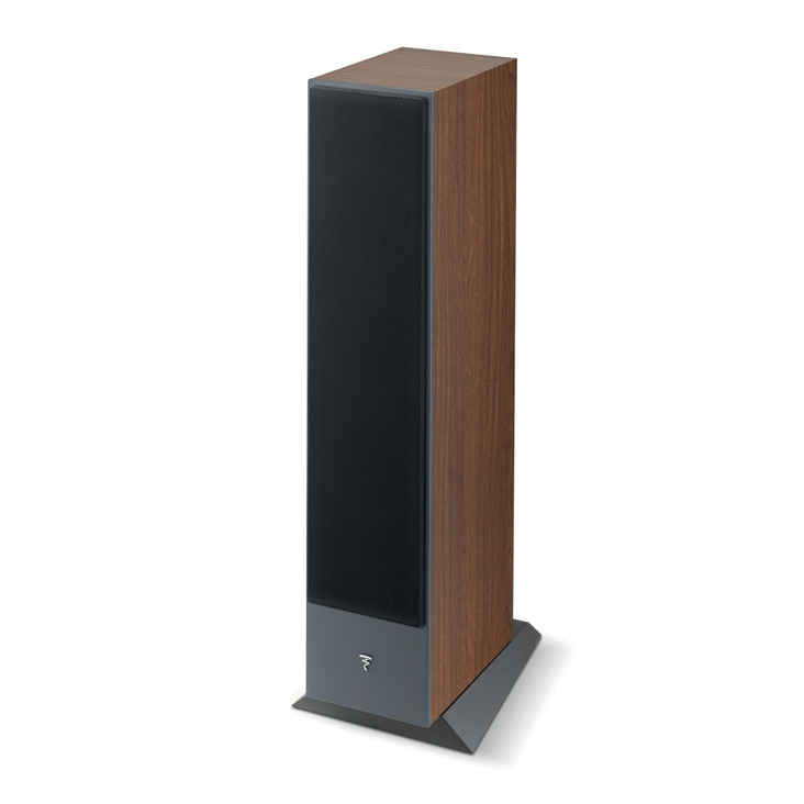 Focal Theva No. 2 Floorstanding Speakers, dark wood with grill