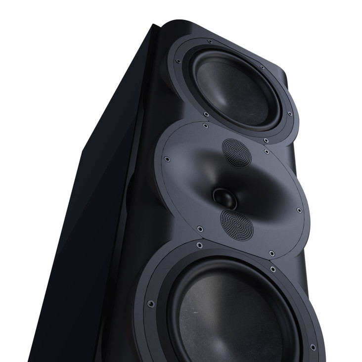 Perlisten R5m Monitor Speaker, low angle view