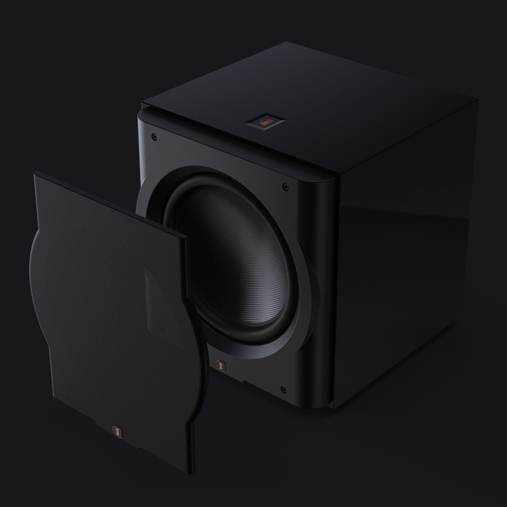 Perlisten D15s Powered Subwoofer, Piano Black with grill, expanded view