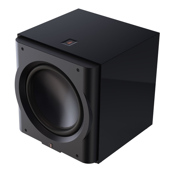 Perlisten D15s Powered Subwoofer, Piano Black top angled view