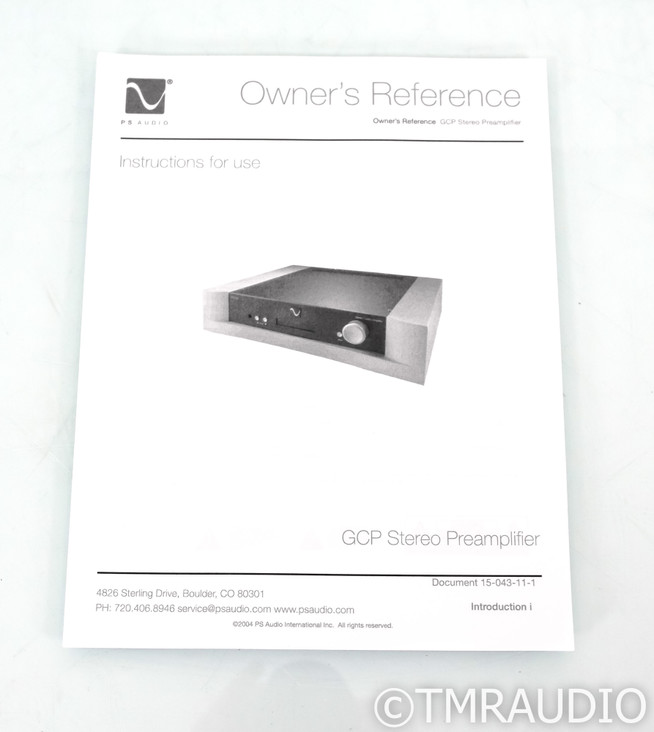 PS Audio GCP-200 Stereo Preamplifier; (No Remote)