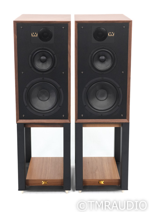 Wharfedale Linton 85th Anniversary Edition Bookshelf Speakers; Walnut Pair w/ Stands