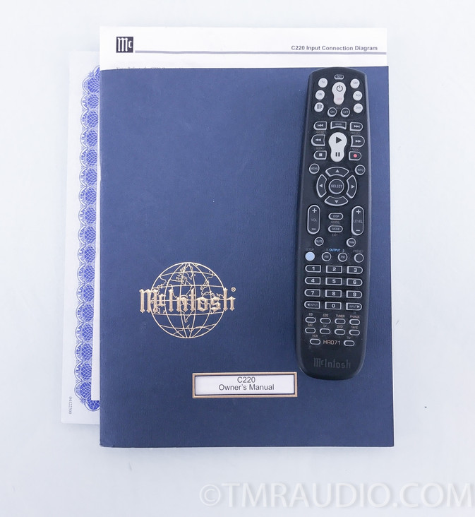 McIntosh C220 Stereo Tube Preamplifier; w/ MM Phono Preamp