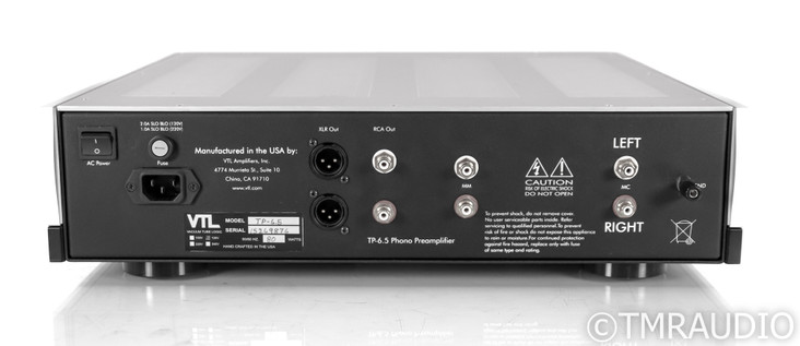 VTL TP-6.5 Signature MM / MC Phono Preamplifier; Tube Hybrid; Silver