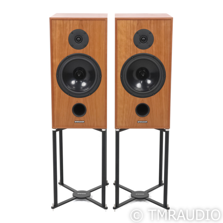 Spendor Classic 2/3 Bookshelf Speakers; Cherry Pair; Spendor Stands