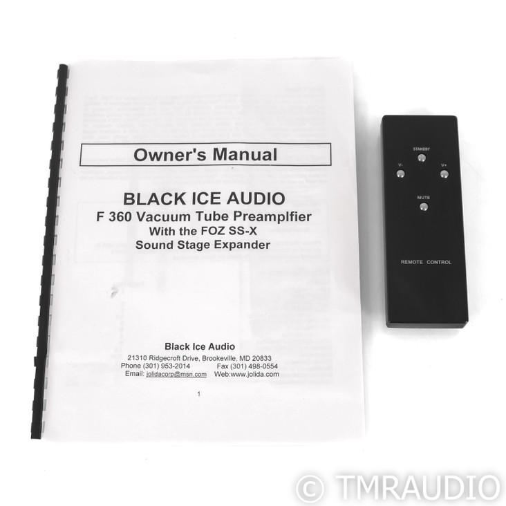 Black Ice Audio Fusion F360 Stereo Tube Preamplifier