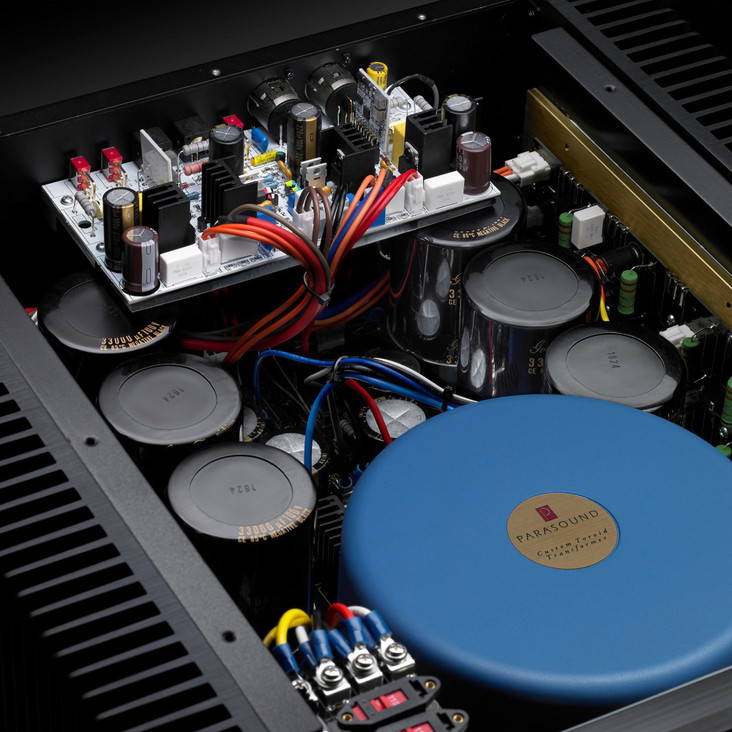 Parasound Halo JC 1+ Mono Power Amplifier, close up view of internal components