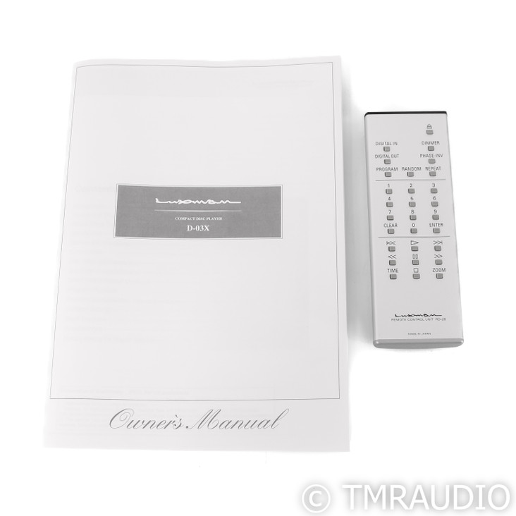 Luxman D-03x CD Player; DAC; D03x; Silver