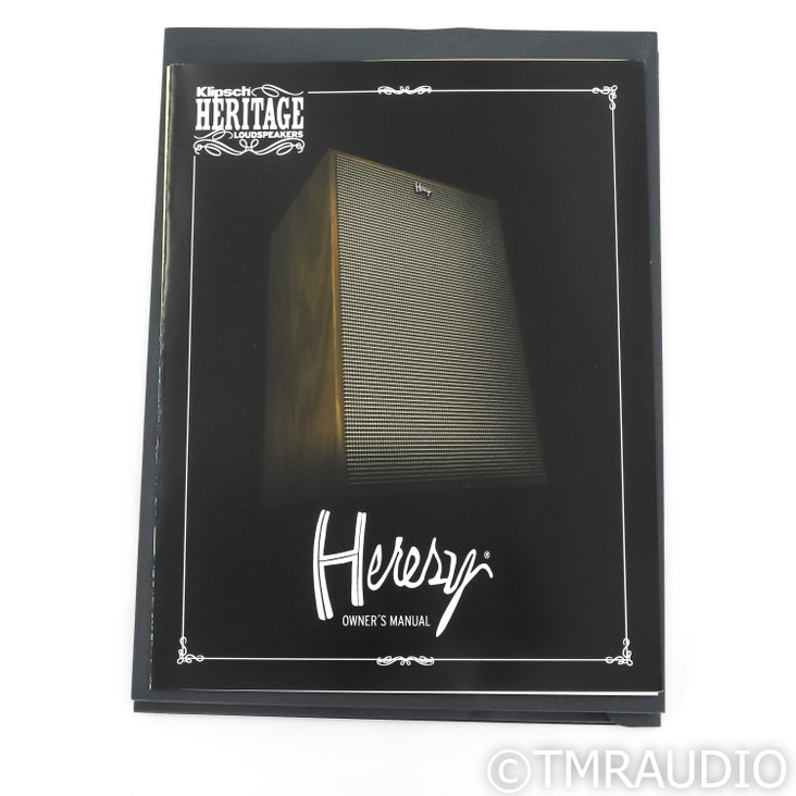 Klipsch Heresy IV Floorstanding Speakers; Natural Cherry Pair (SOLD2)