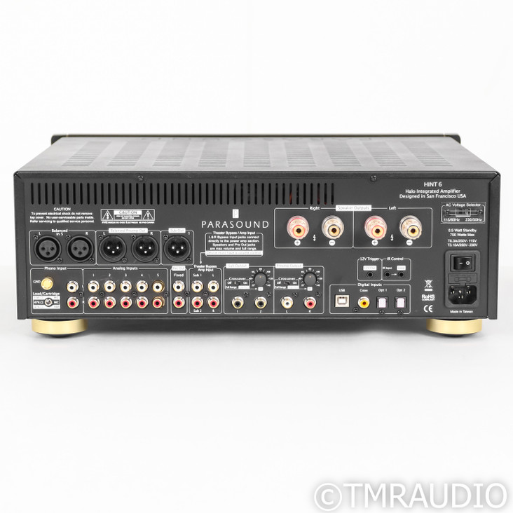 Parasound Halo Hint 6 2.1 Channel Integrated Amplifier; Black; MM / MC Phono
