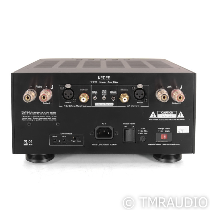 Keces S300 Stereo / Mono Power Amplifier; S-300; Black