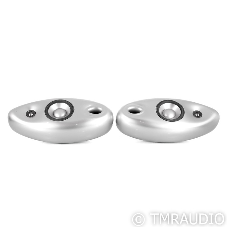 Vivid Audio OVAL v1 Bookshelf Speakers; Silver Pair (No Grills)