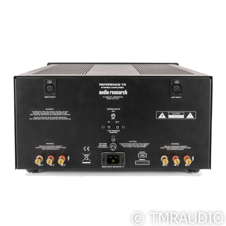 Audio Research Reference 75 Stereo Tube Power Amplifier; Black