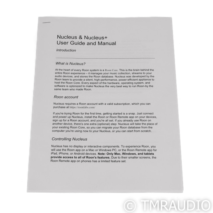 Roon Nucleus+ Network Streamer / Server; 2TB SSD; Black