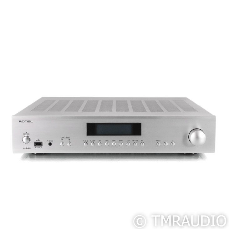 Rotel A14 MkII Stereo Integrated Amplifier; MM Phono; Silver