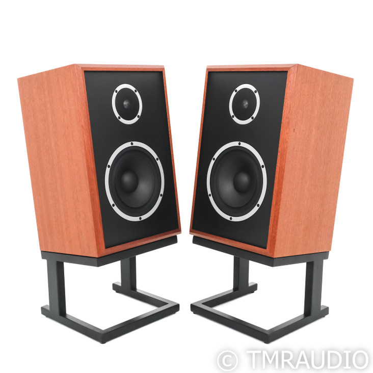 KLH Model 3 Bookshelf Speakers; Mahogany Pair w/ Stands