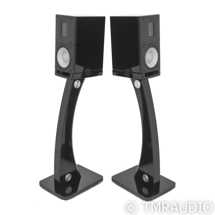 Raidho X1 Bookshelf Speakers; X-1; Gloss Black Pair w/ Stands