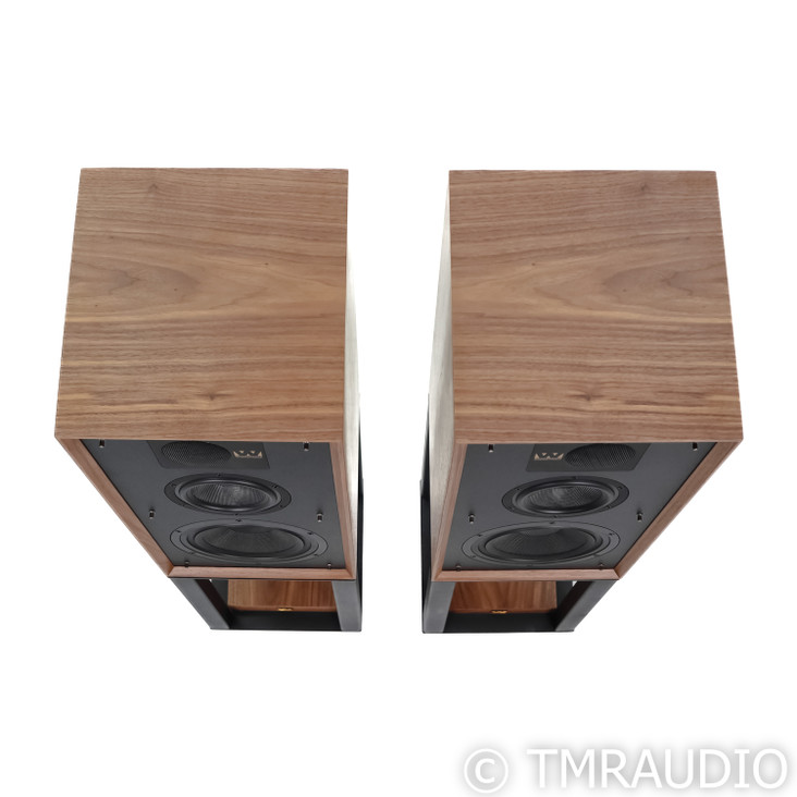 Wharfedale Linton 85th Anniversary Bookshelf Speakers; Walnut Pair w/ Stands (SOLD3)