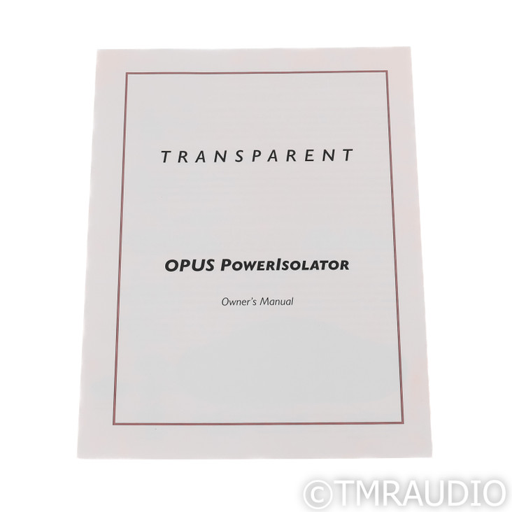 Transparent Audio Opus Power Isolator AC Line Power Conditioner