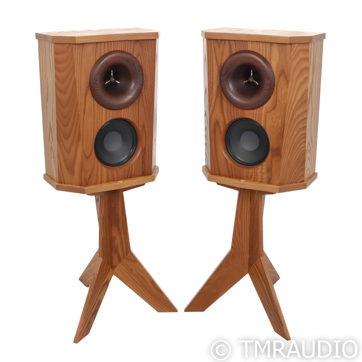 Fleetwood Sound Company Deville SQ Bookshelf Speakers; Torrefied Ash Pair w/ Stands