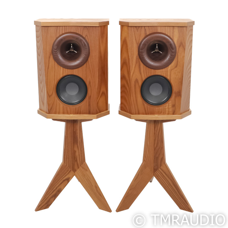 Fleetwood Sound Company Deville SQ Bookshelf Speakers; Torrefied Ash Pair w/ Stands