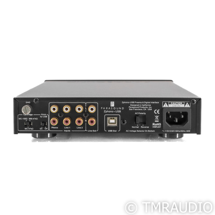 Parasound Zphono USB MM / MC Phono Preamplifier; A/D Converter