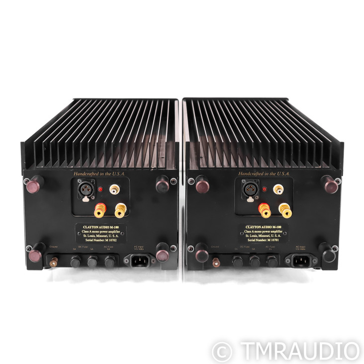 Clayton Audio M-100 Mono Power Amplifiers; M100; Pair