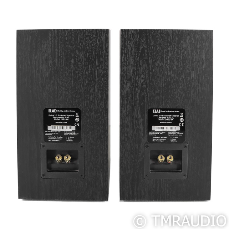 Elac Debut 2.0 B6.2 Bookshelf Speakers; Black Pair; DB62