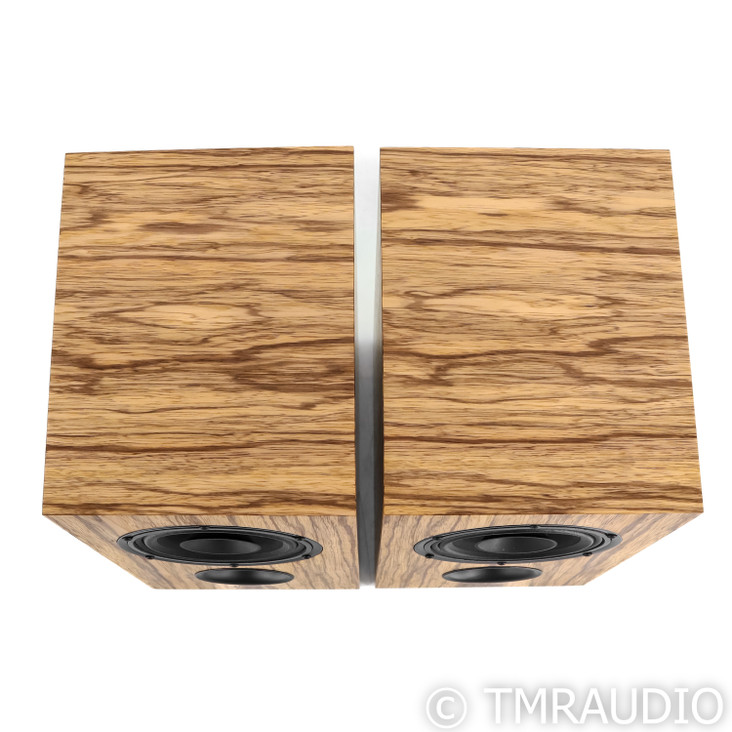 Omega Speaker Systems Baby Alnico Monitor Bookshelf Speakers; Black Limba Pair