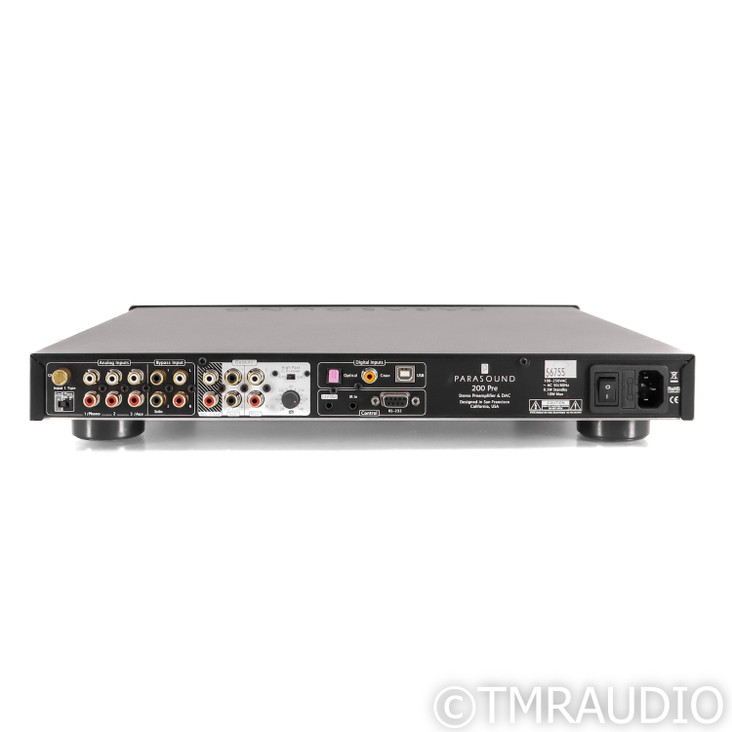 (@test bench 4)Parasound 200 Pre 2.1 Channel Preamplifier / DAC; MM / MC Phono; D/A Converter