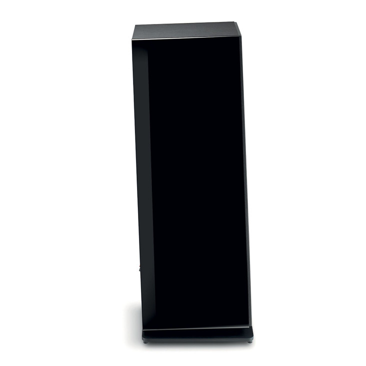 Focal Vestia No. 4 Floorstanding Speakers, Black High Gloss side profile view