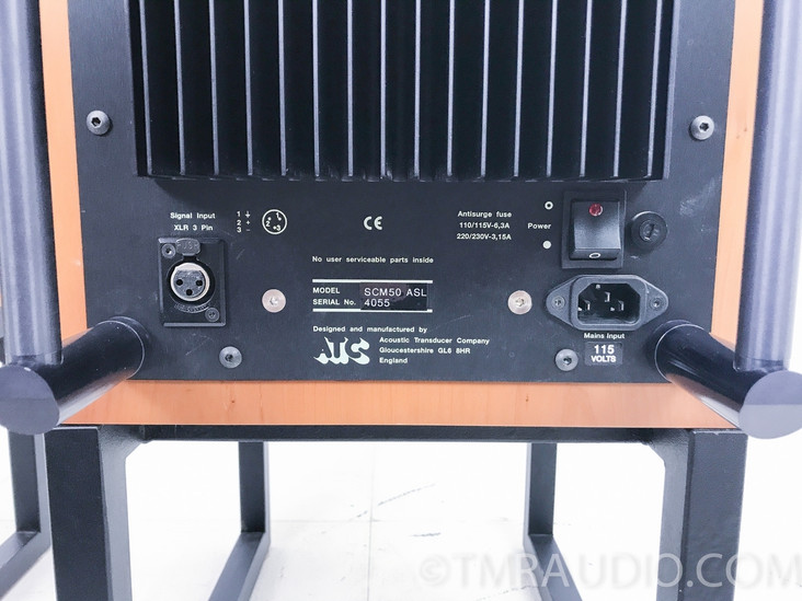 ATC SCM50 ASL Active Floorstanding Speakers; Pro Series Triamplifier; Cherry; SCM 50