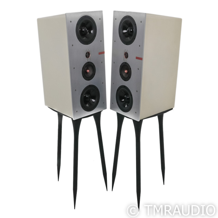 Starke Sound Halo IC-H3 Elite Bookshelf Speakers; White Pair w/ Stands