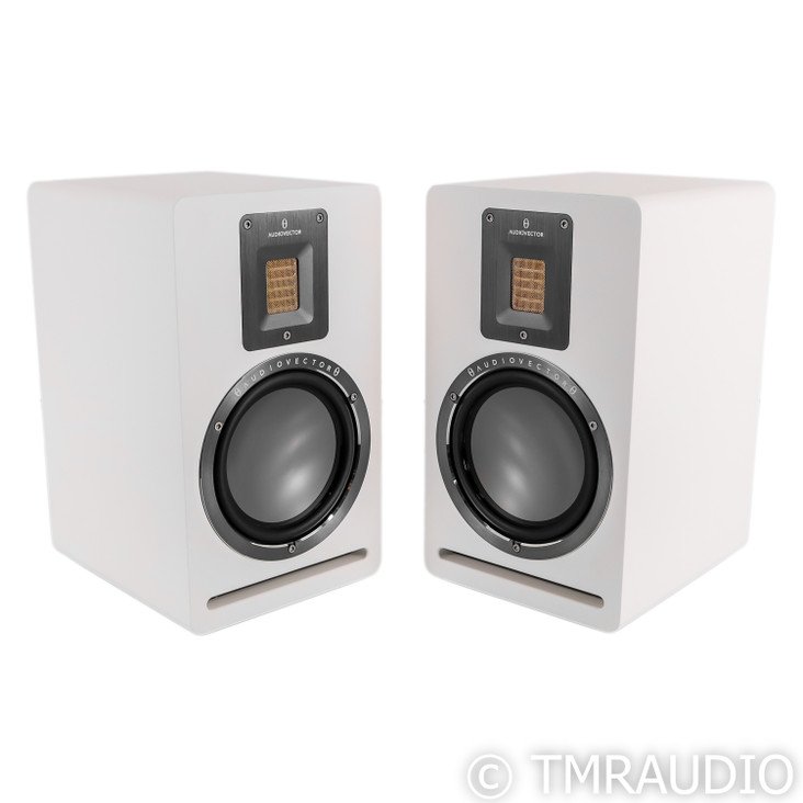 AudioVector QR-1 Bookshelf Speakers; White Pair