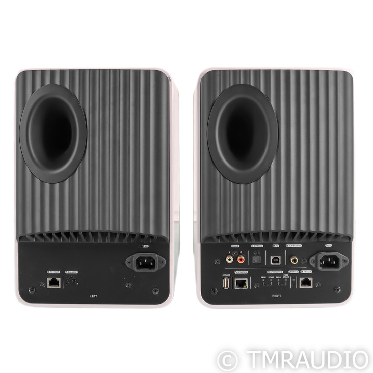 KEF LS50 Wireless Powered Bookshelf Speakers; LS50W; White Pair (No Remote)
