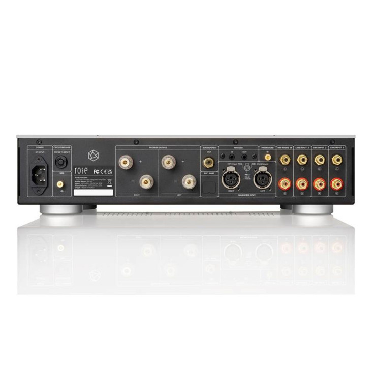 HiFi Rose RA280 Reference Integrated Amplifier, black rear panel, inputs and outputs