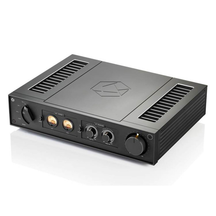 HiFi Rose RA280 Reference Integrated Amplifier, black, top angle view