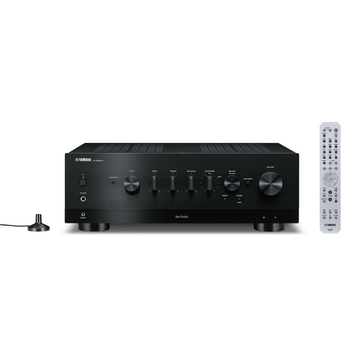 Yamaha R-N1000A Stereo Network Receiver, black with accessories