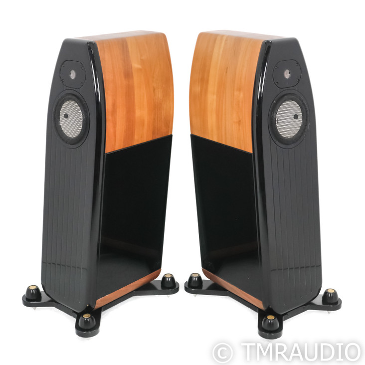 Kharma Mini Exquisite Floorstanding Speakers; Piano Black & American Walnut Pair
