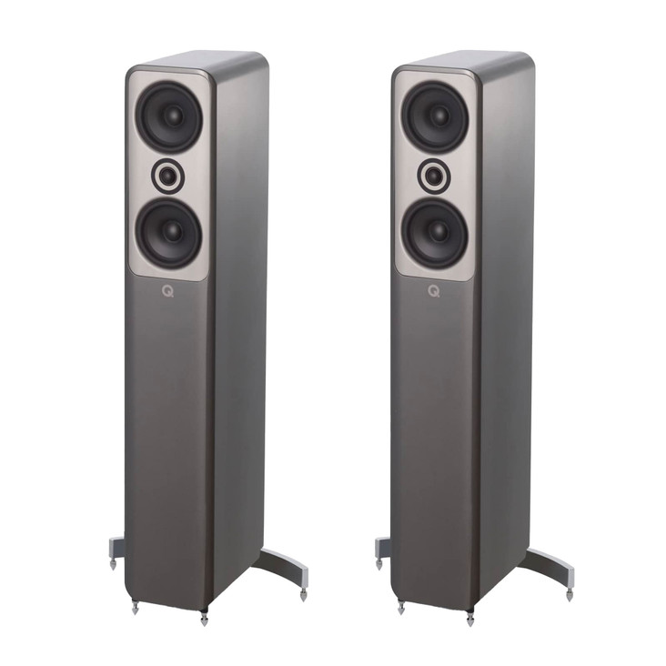 Q Acoustics Concept 50 Floorstanding Speakers; Silver Pair (Sealed w/ Warranty)