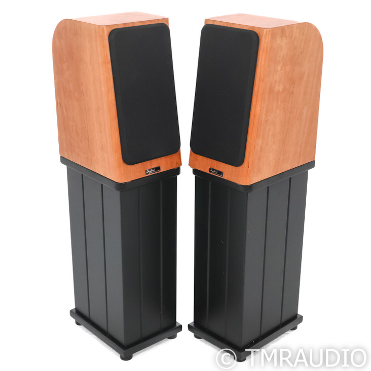 Tyler Acoustics Timekeeper T1 Bookshelf Speakers; Cherry Pair w/ Stands