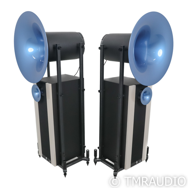 Avantgarde Acoustic Duo XD Floorstanding Speakers; Black Pair w/ White Trim