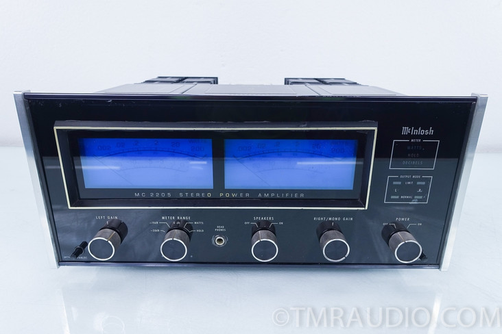 McIntosh MC2205 Stereo Power Amplifier; 200w / ch; Just Serviced