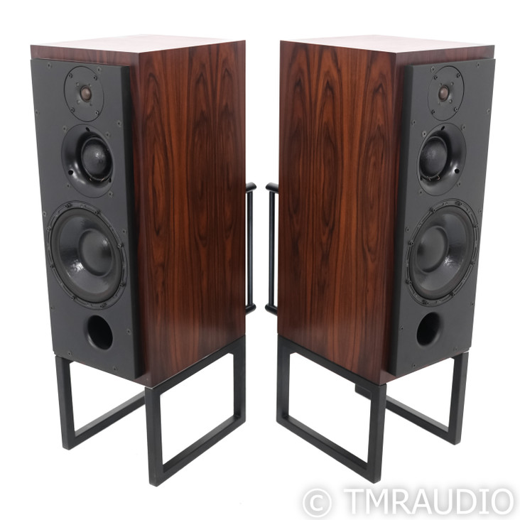 ATC SCM50 ASL Powered Bookshelf Speakers; Rosewood Pair w/ Stands