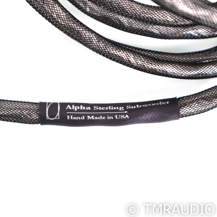 Synergistic Research Alpha Sterling Subwoofer Cable; Single 3m Interconnect